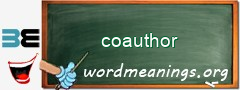 WordMeaning blackboard for coauthor